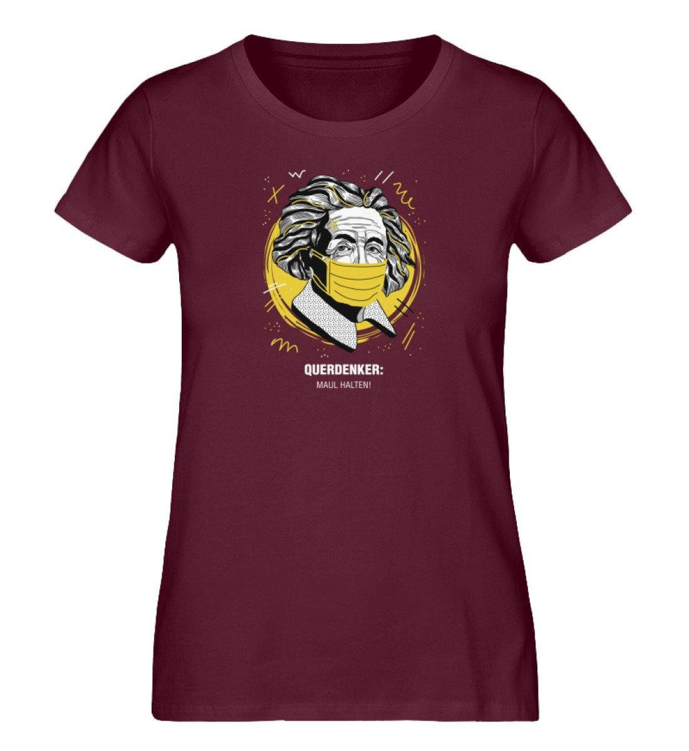 QUERDENKER: MAUL HALTEN ORGANIC SHIRT MÄDELS • EINSTEIN-HARLEKINSHOP