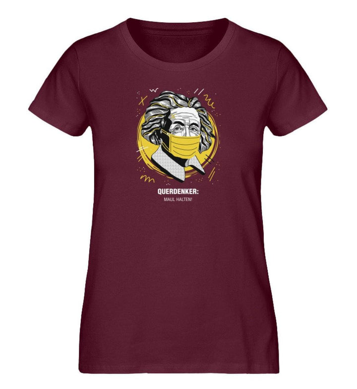 QUERDENKER: MAUL HALTEN ORGANIC SHIRT MÄDELS • EINSTEIN-HARLEKINSHOP