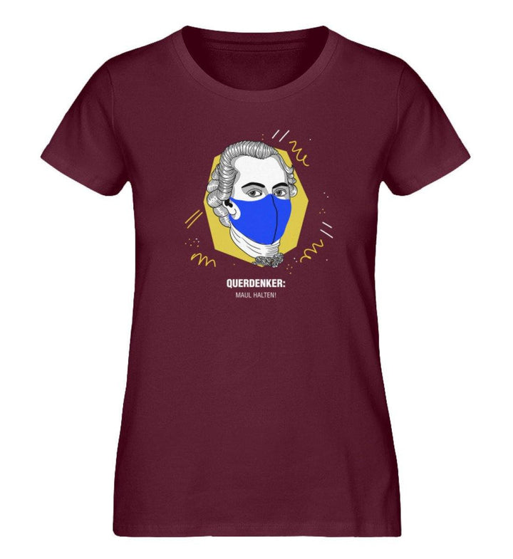 QUERDENKER: MAUL HALTEN ORGANIC SHIRT MÄDELS • IMMANUEL KANT-HARLEKINSHOP