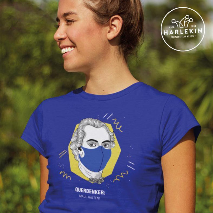 QUERDENKER: MAUL HALTEN ORGANIC SHIRT MÄDELS • IMMANUEL KANT-HARLEKINSHOP