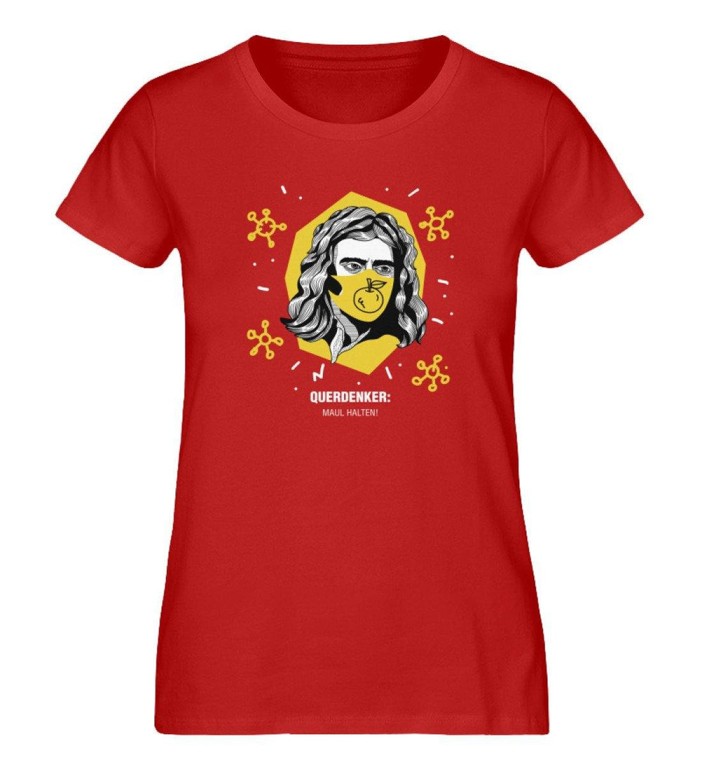 QUERDENKER: MAUL HALTEN ORGANIC SHIRT MÄDELS • ISAAC NEWTON-HARLEKINSHOP