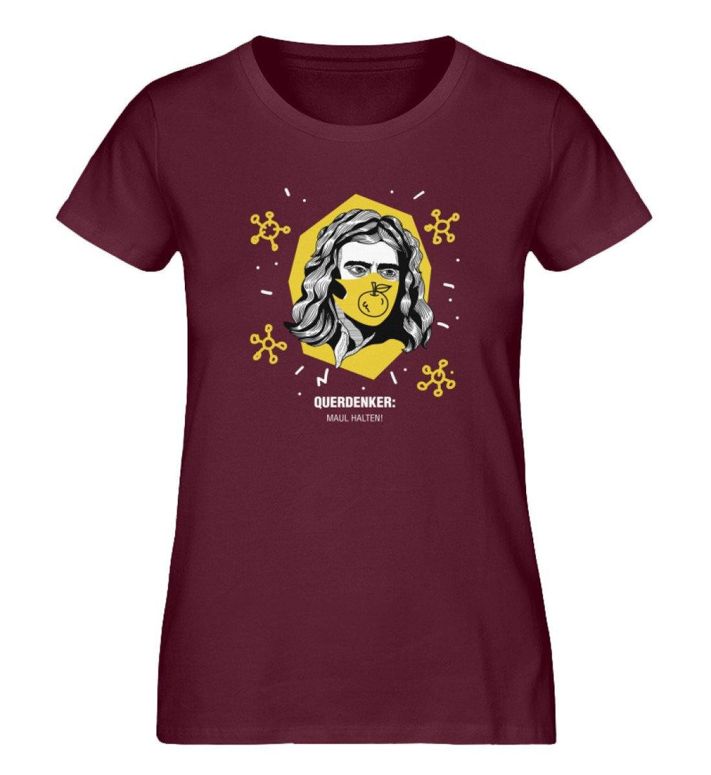 QUERDENKER: MAUL HALTEN ORGANIC SHIRT MÄDELS • ISAAC NEWTON-HARLEKINSHOP