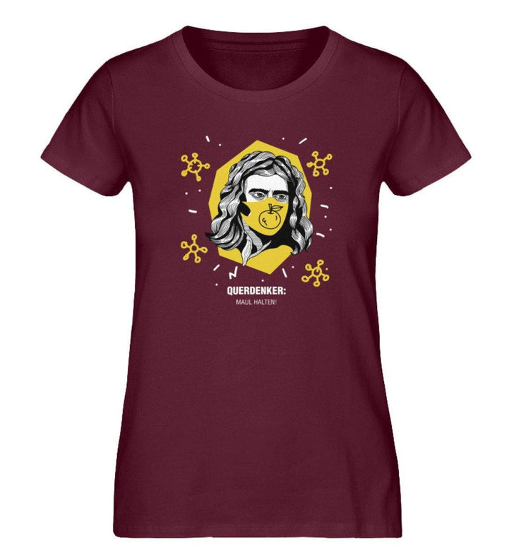 QUERDENKER: MAUL HALTEN ORGANIC SHIRT MÄDELS • ISAAC NEWTON-HARLEKINSHOP