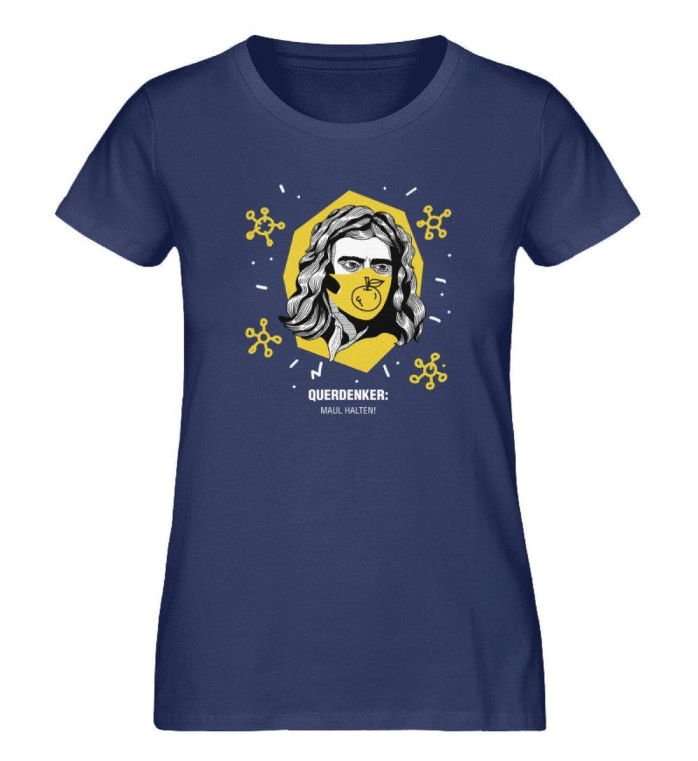 QUERDENKER: MAUL HALTEN ORGANIC SHIRT MÄDELS • ISAAC NEWTON-HARLEKINSHOP
