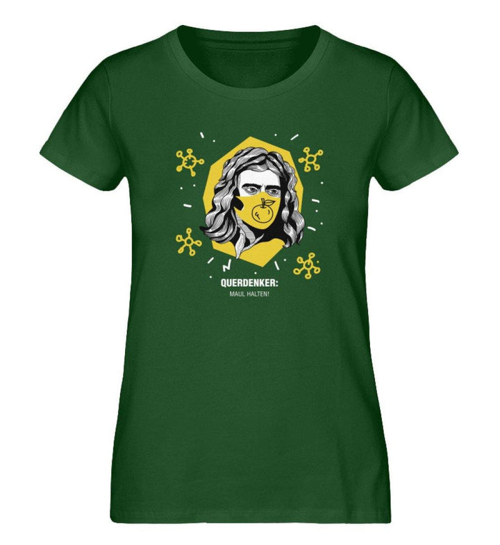 QUERDENKER: MAUL HALTEN ORGANIC SHIRT MÄDELS • ISAAC NEWTON-HARLEKINSHOP