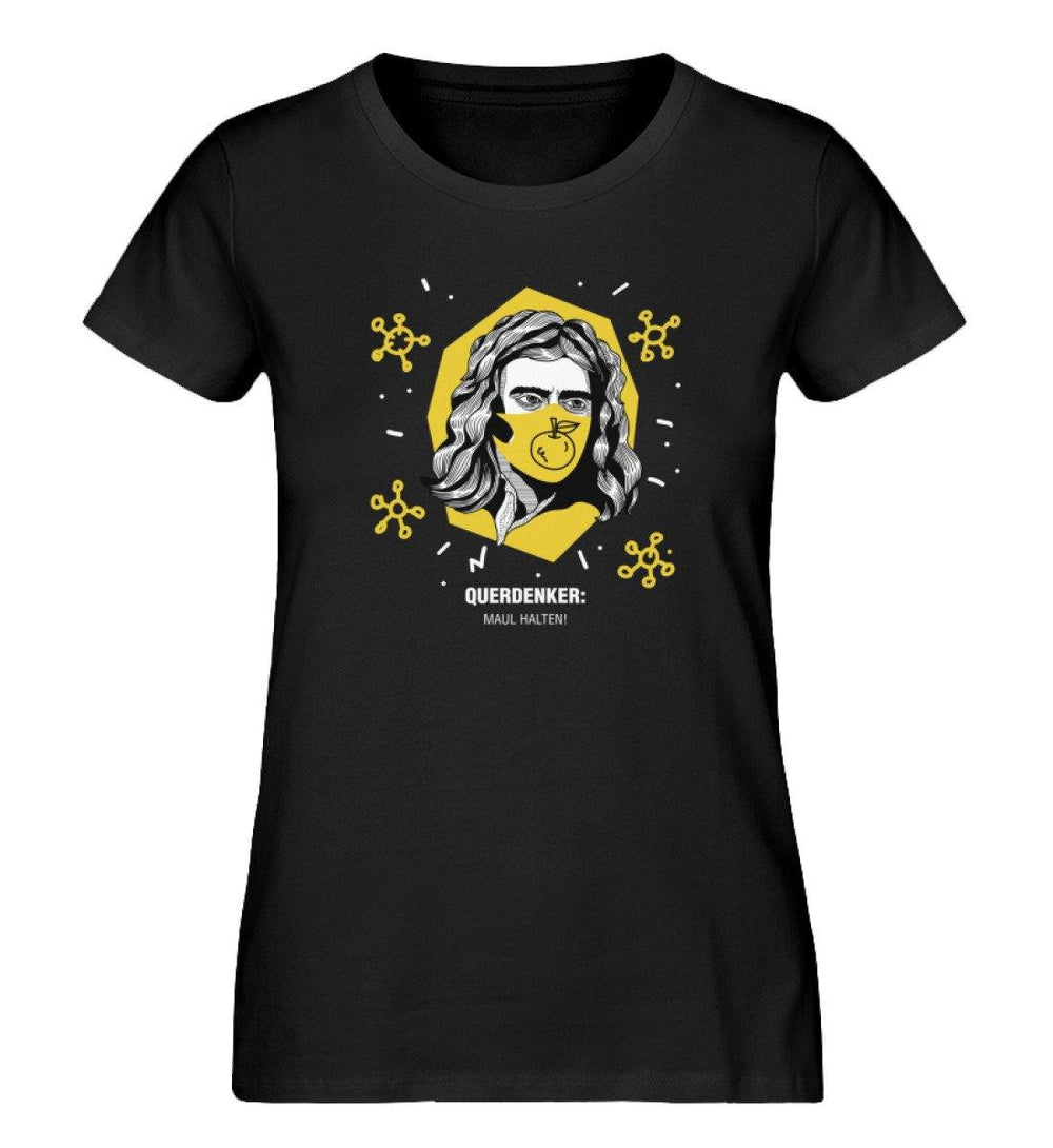 QUERDENKER: MAUL HALTEN ORGANIC SHIRT MÄDELS • ISAAC NEWTON-HARLEKINSHOP