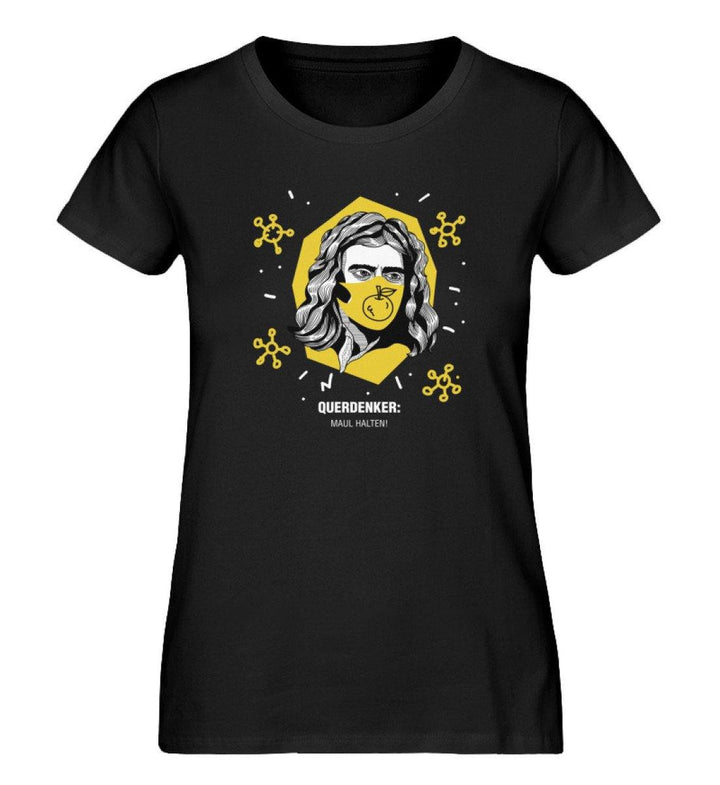 QUERDENKER: MAUL HALTEN ORGANIC SHIRT MÄDELS • ISAAC NEWTON-HARLEKINSHOP