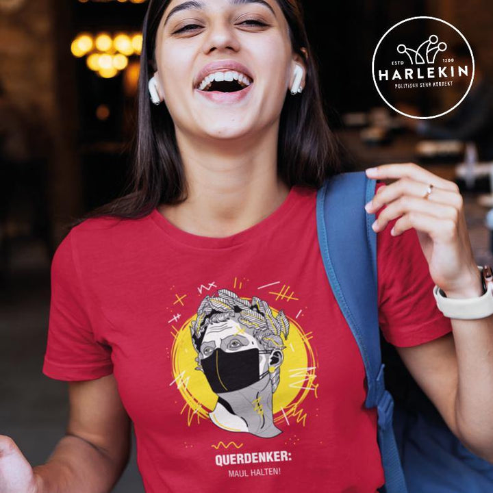 QUERDENKER: MAUL HALTEN ORGANIC SHIRT MÄDELS • JULIUS CÄSAR-HARLEKINSHOP
