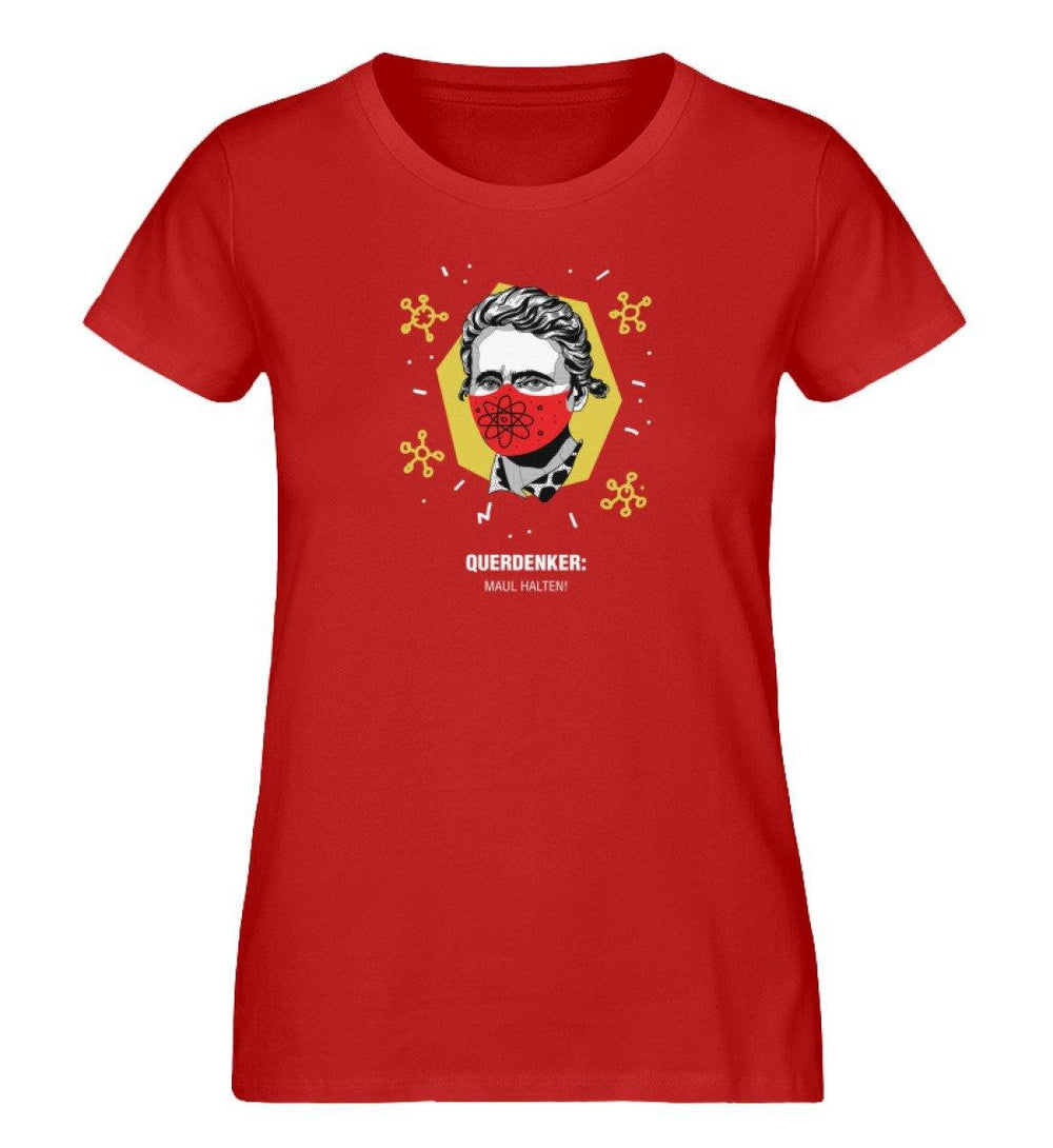 QUERDENKER: MAUL HALTEN ORGANIC SHIRT MÄDELS • MARIE CURIE-HARLEKINSHOP