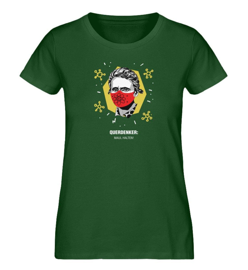 QUERDENKER: MAUL HALTEN ORGANIC SHIRT MÄDELS • MARIE CURIE-HARLEKINSHOP
