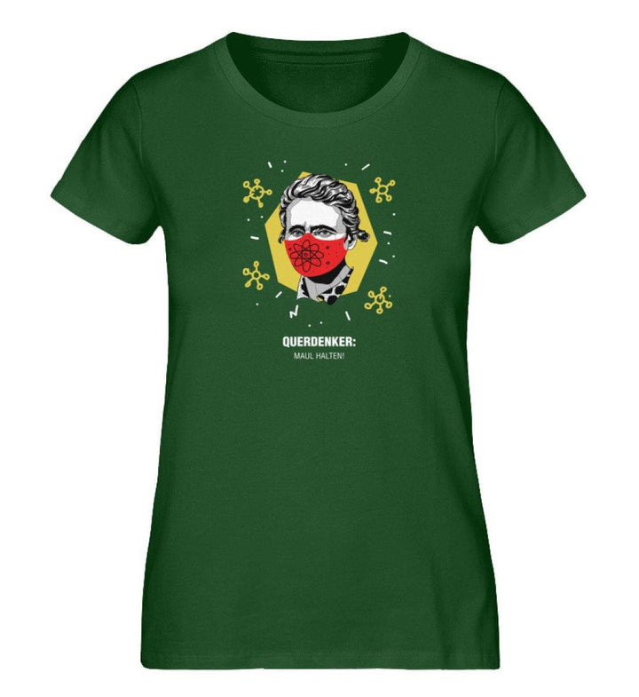 QUERDENKER: MAUL HALTEN ORGANIC SHIRT MÄDELS • MARIE CURIE-HARLEKINSHOP
