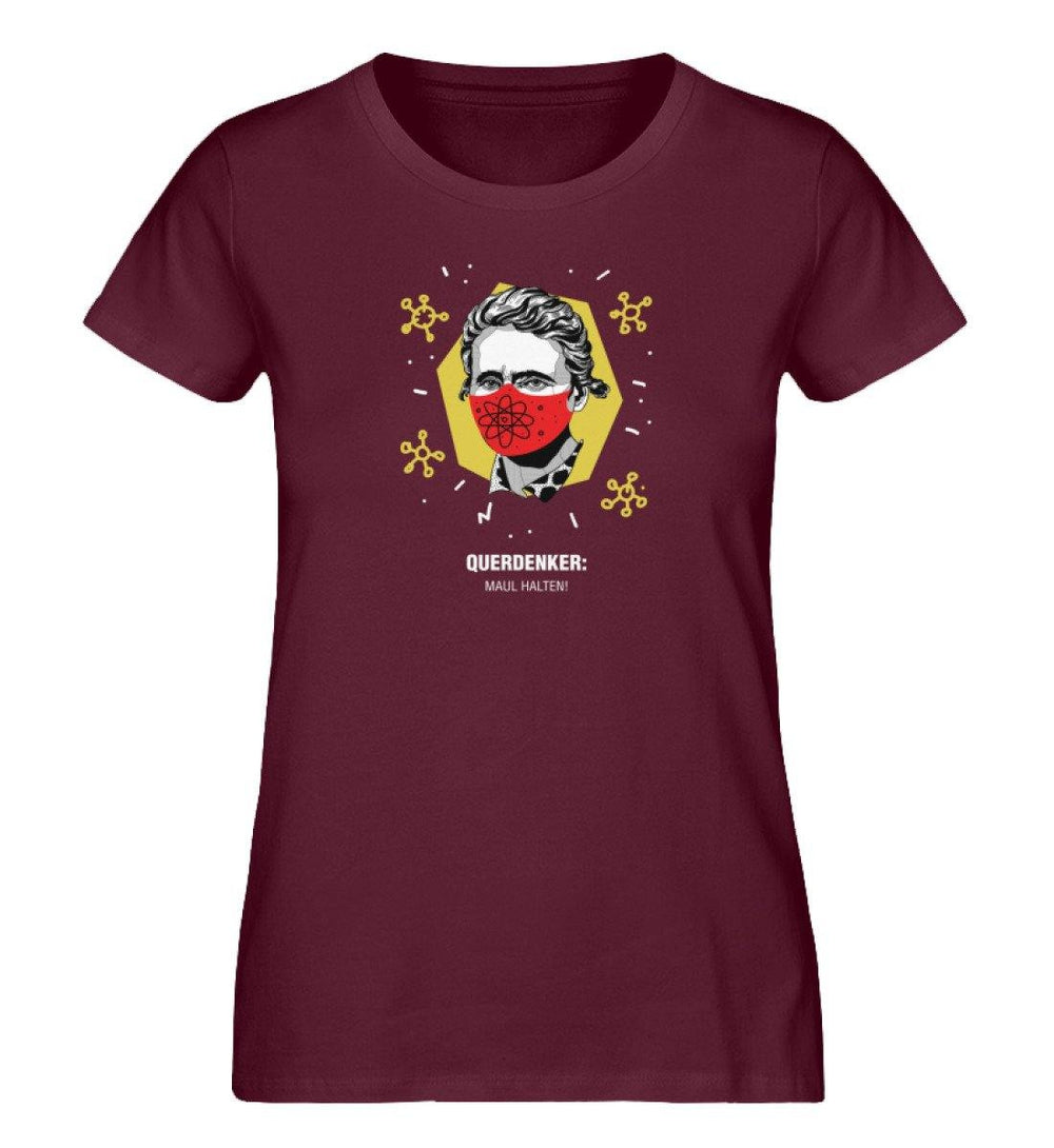 QUERDENKER: MAUL HALTEN ORGANIC SHIRT MÄDELS • MARIE CURIE-HARLEKINSHOP