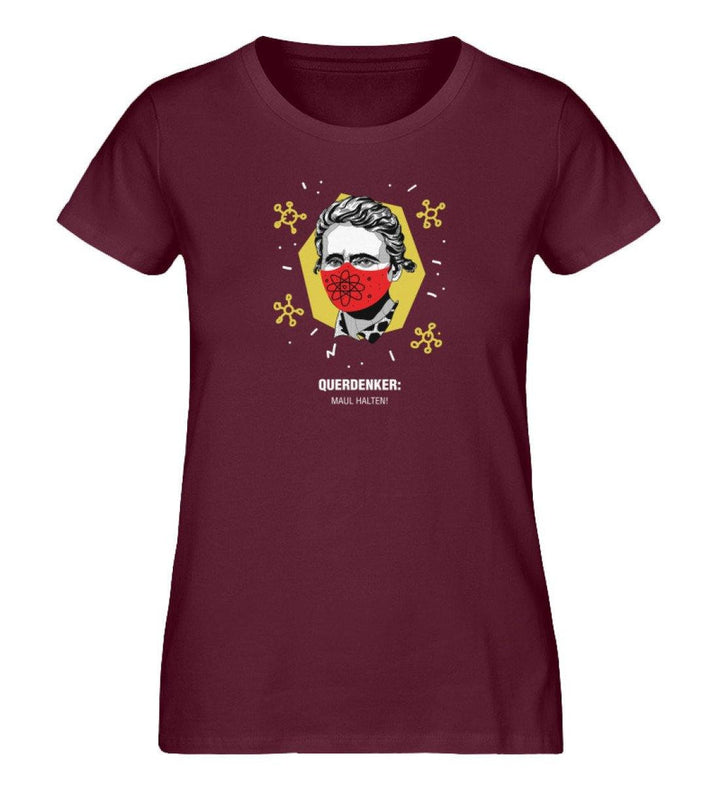 QUERDENKER: MAUL HALTEN ORGANIC SHIRT MÄDELS • MARIE CURIE-HARLEKINSHOP
