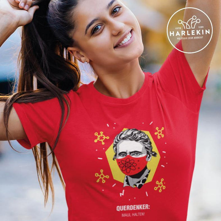 QUERDENKER: MAUL HALTEN ORGANIC SHIRT MÄDELS • MARIE CURIE-HARLEKINSHOP