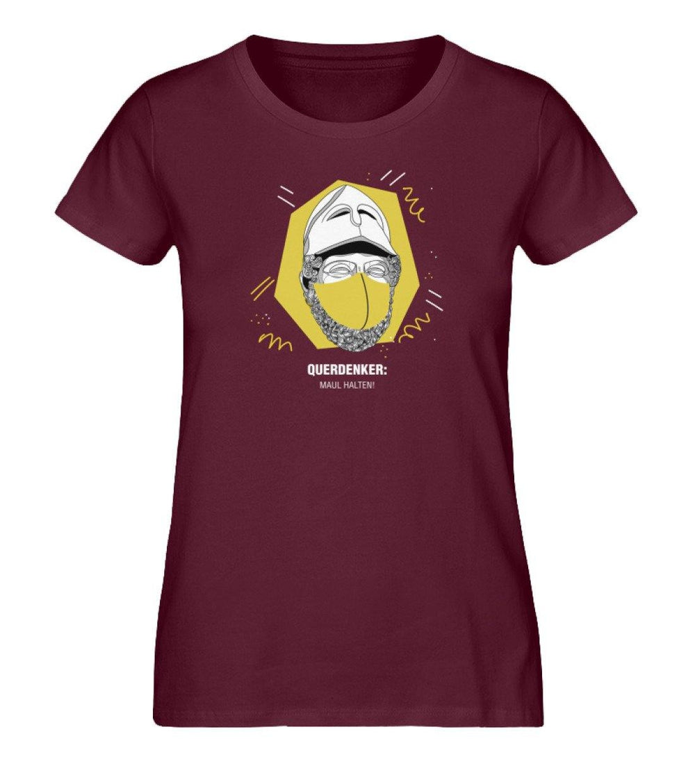 QUERDENKER: MAUL HALTEN ORGANIC SHIRT MÄDELS • PERIKLES-HARLEKINSHOP