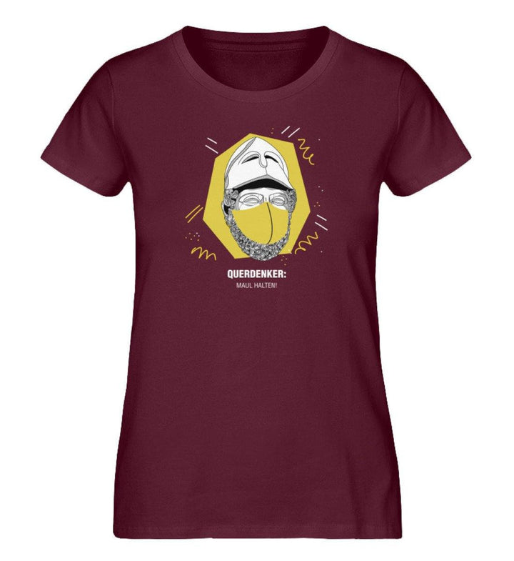QUERDENKER: MAUL HALTEN ORGANIC SHIRT MÄDELS • PERIKLES-HARLEKINSHOP