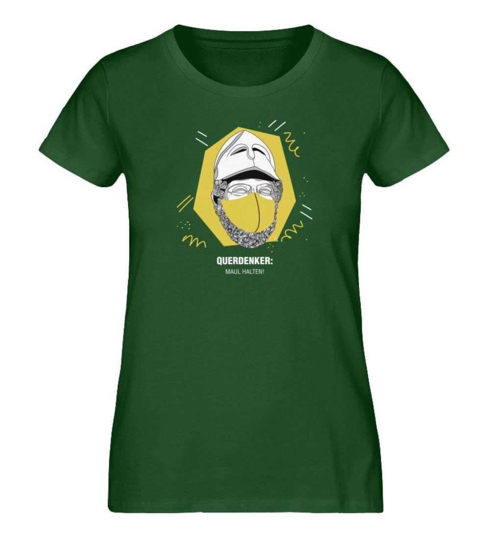 QUERDENKER: MAUL HALTEN ORGANIC SHIRT MÄDELS • PERIKLES-HARLEKINSHOP
