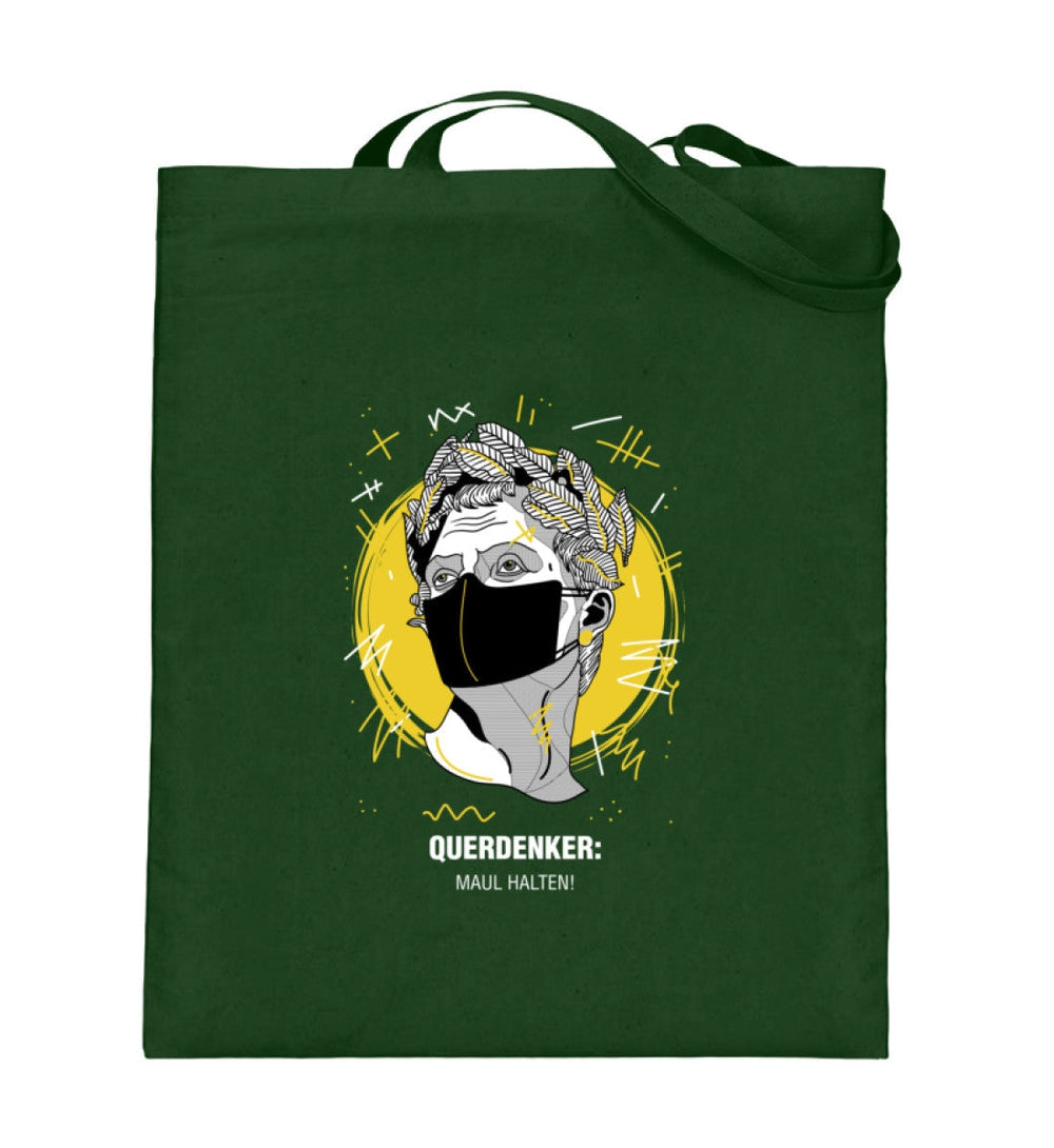 QUERDENKER: MAUL HALTEN STOFFTASCHE • JULIUS CÄSAR-HARLEKINSHOP