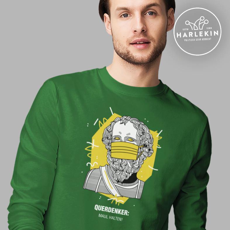 QUERDENKER: MAUL HALTEN SWEATER BUBEN • ARCHIMEDES-HARLEKINSHOP