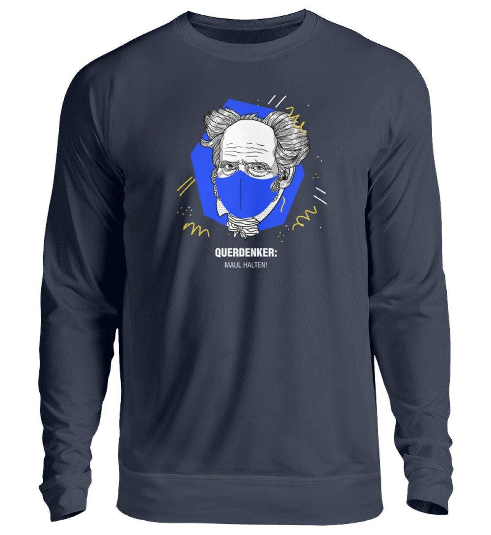 QUERDENKER: MAUL HALTEN SWEATER BUBEN • ARTHUR SCHOPENHAUER-HARLEKINSHOP