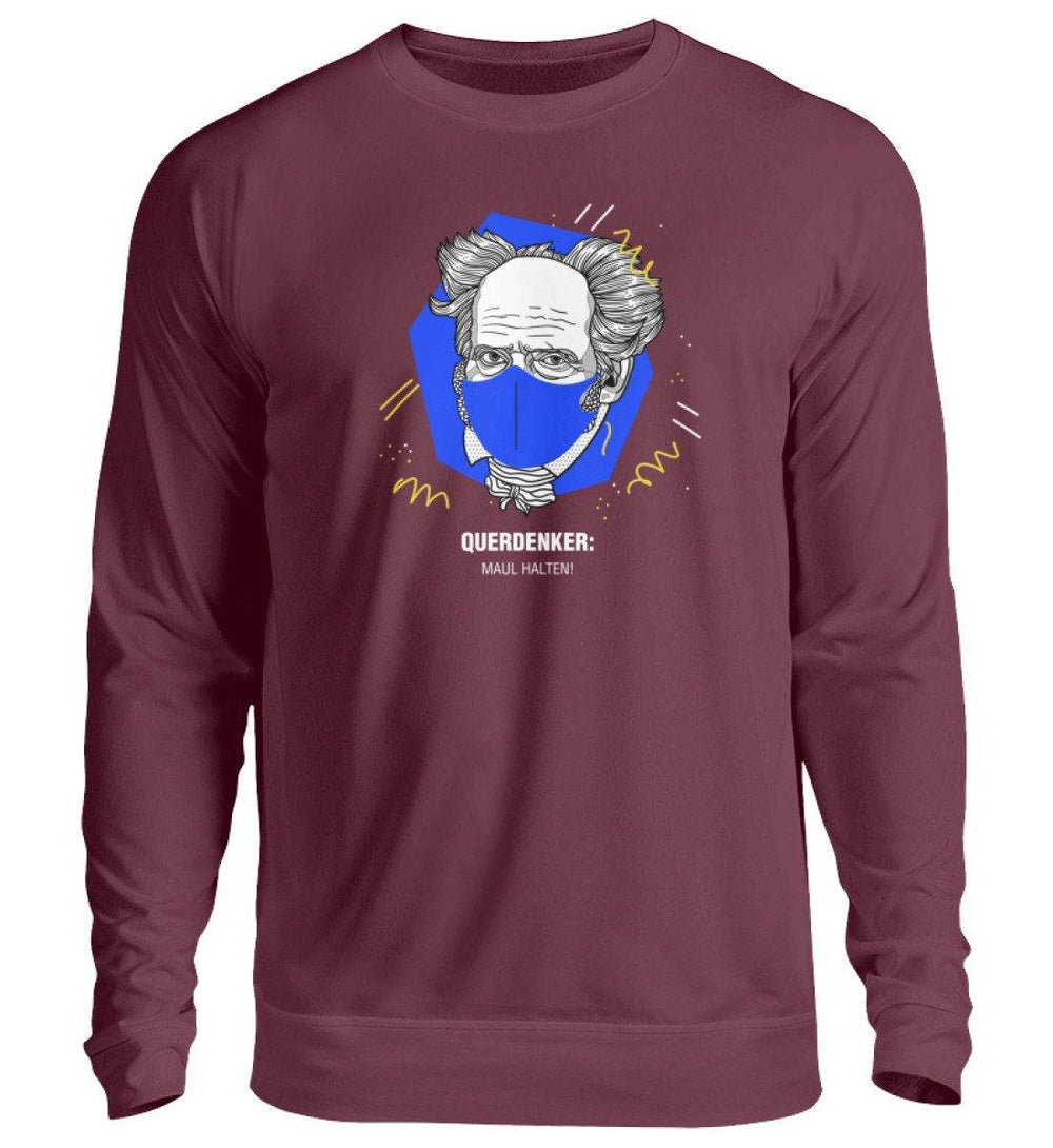 QUERDENKER: MAUL HALTEN SWEATER BUBEN • ARTHUR SCHOPENHAUER-HARLEKINSHOP