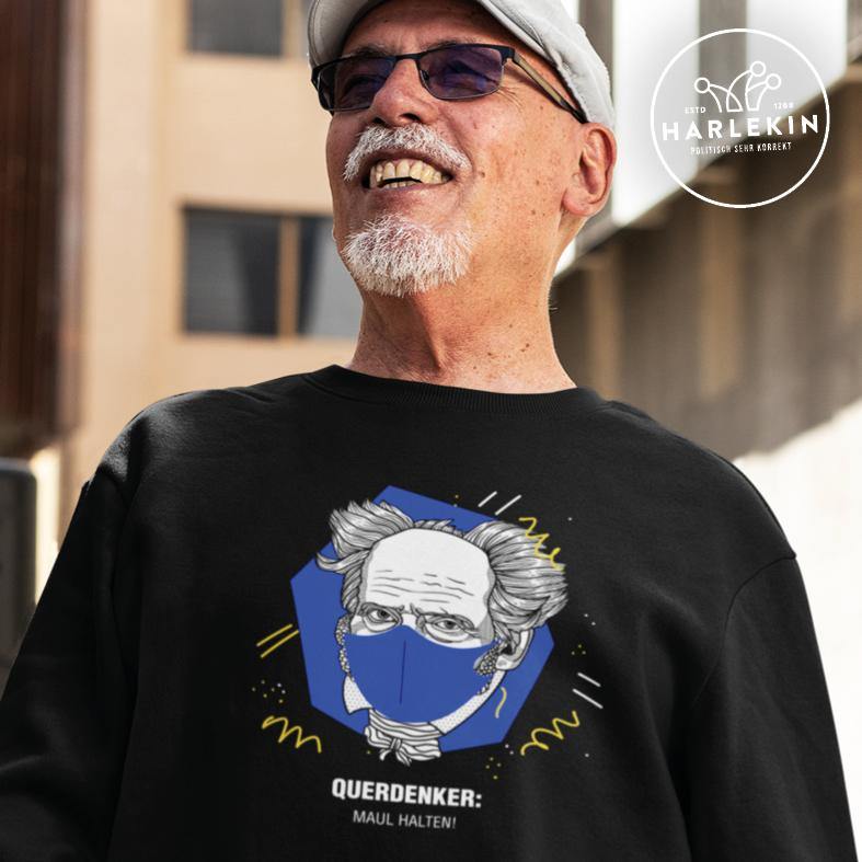 QUERDENKER: MAUL HALTEN SWEATER BUBEN • ARTHUR SCHOPENHAUER-HARLEKINSHOP