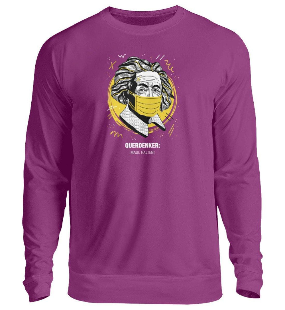 QUERDENKER: MAUL HALTEN SWEATER BUBEN • EINSTEIN-HARLEKINSHOP