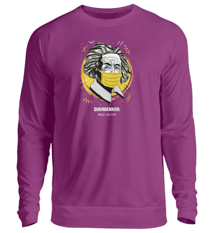QUERDENKER: MAUL HALTEN SWEATER BUBEN • EINSTEIN-HARLEKINSHOP