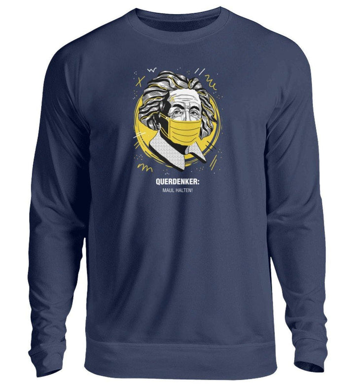 QUERDENKER: MAUL HALTEN SWEATER BUBEN • EINSTEIN-HARLEKINSHOP