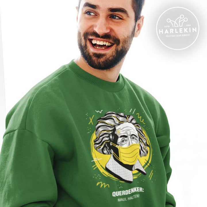 QUERDENKER: MAUL HALTEN SWEATER BUBEN • EINSTEIN-HARLEKINSHOP