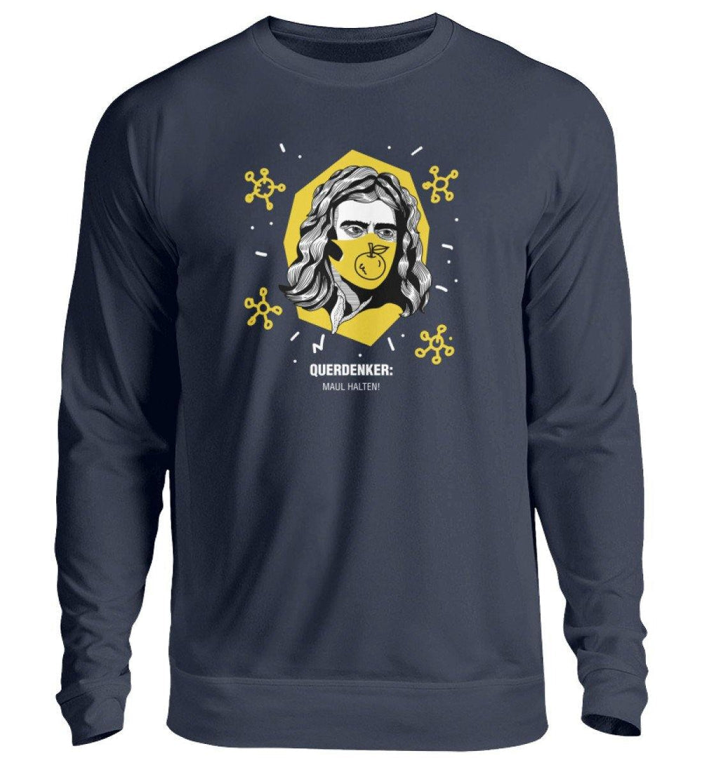 QUERDENKER: MAUL HALTEN SWEATER BUBEN • ISAAC NEWTON-HARLEKINSHOP