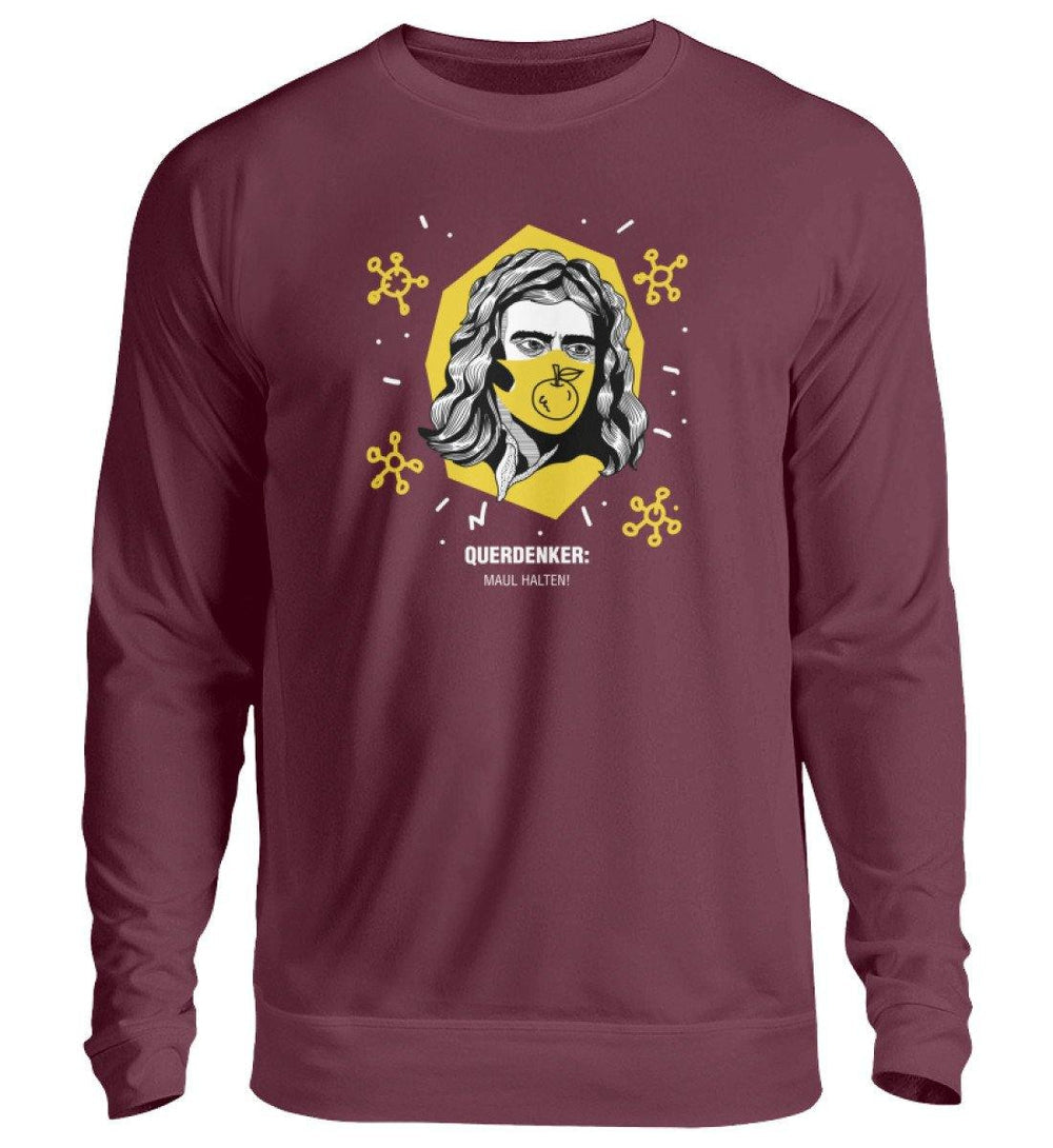 QUERDENKER: MAUL HALTEN SWEATER BUBEN • ISAAC NEWTON-HARLEKINSHOP