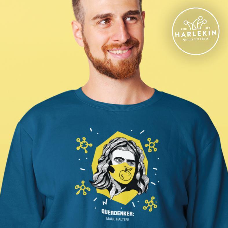 QUERDENKER: MAUL HALTEN SWEATER BUBEN • ISAAC NEWTON-HARLEKINSHOP