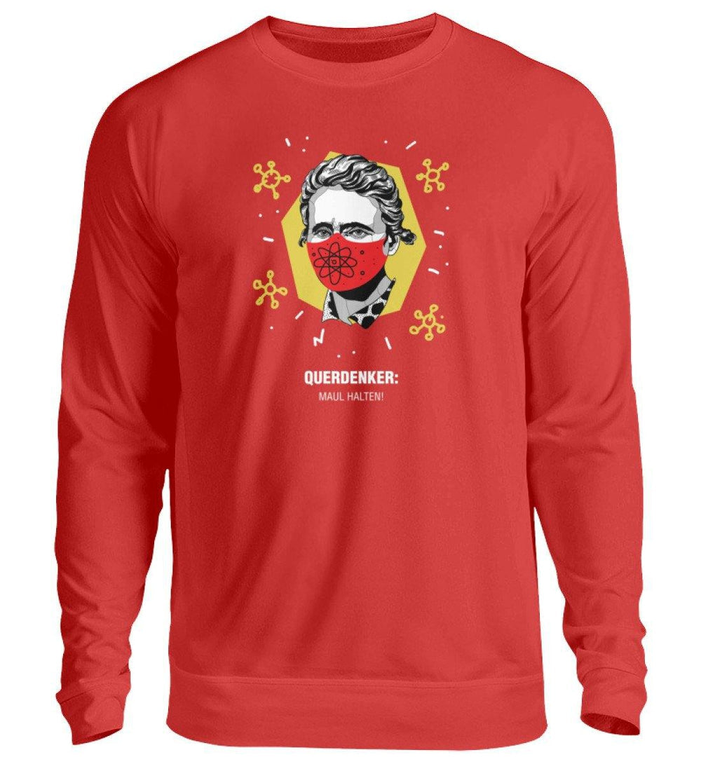 QUERDENKER: MAUL HALTEN SWEATER BUBEN • MARIE CURIE-HARLEKINSHOP