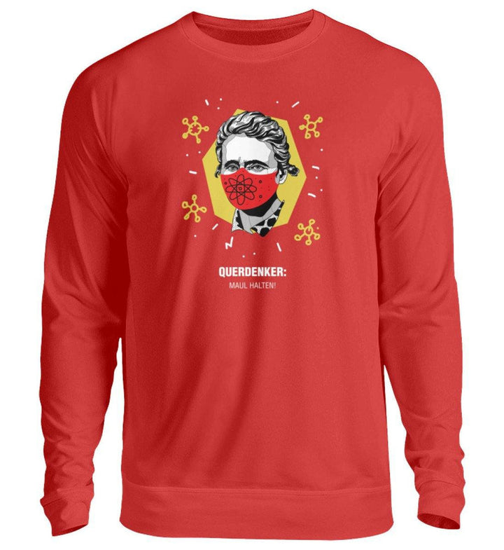 QUERDENKER: MAUL HALTEN SWEATER BUBEN • MARIE CURIE-HARLEKINSHOP
