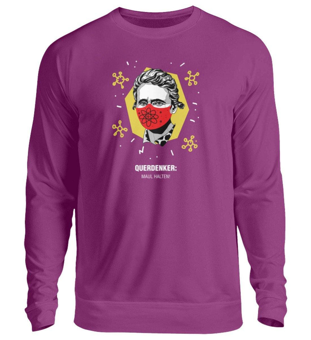 QUERDENKER: MAUL HALTEN SWEATER BUBEN • MARIE CURIE-HARLEKINSHOP