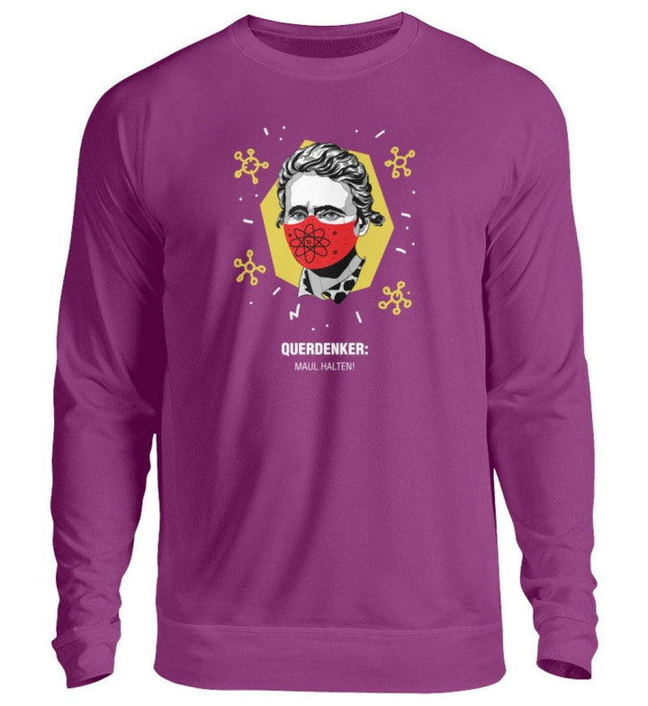 QUERDENKER: MAUL HALTEN SWEATER BUBEN • MARIE CURIE-HARLEKINSHOP