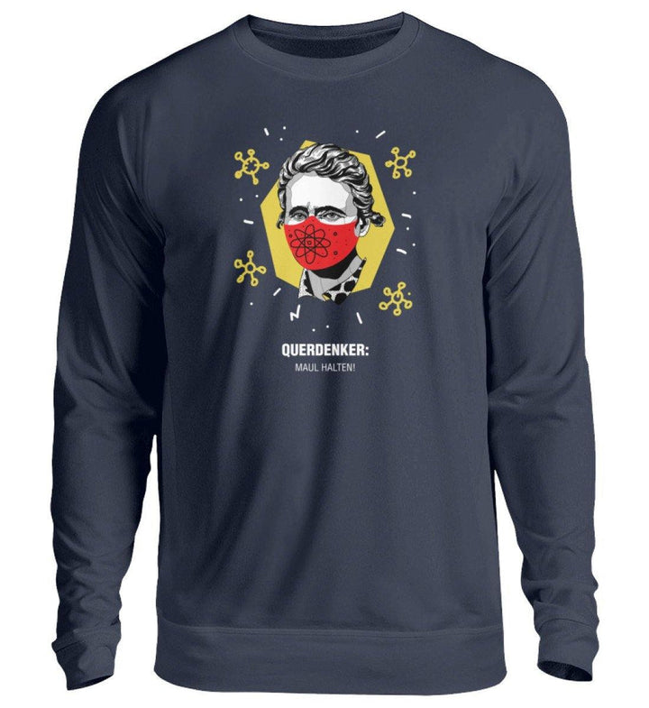 QUERDENKER: MAUL HALTEN SWEATER BUBEN • MARIE CURIE-HARLEKINSHOP