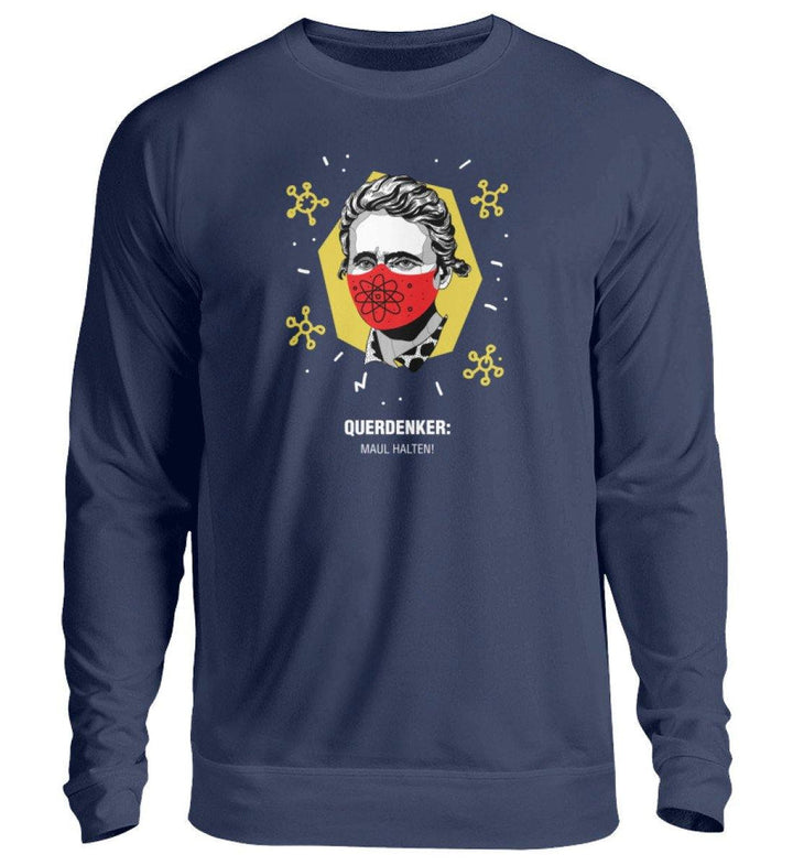 QUERDENKER: MAUL HALTEN SWEATER BUBEN • MARIE CURIE-HARLEKINSHOP