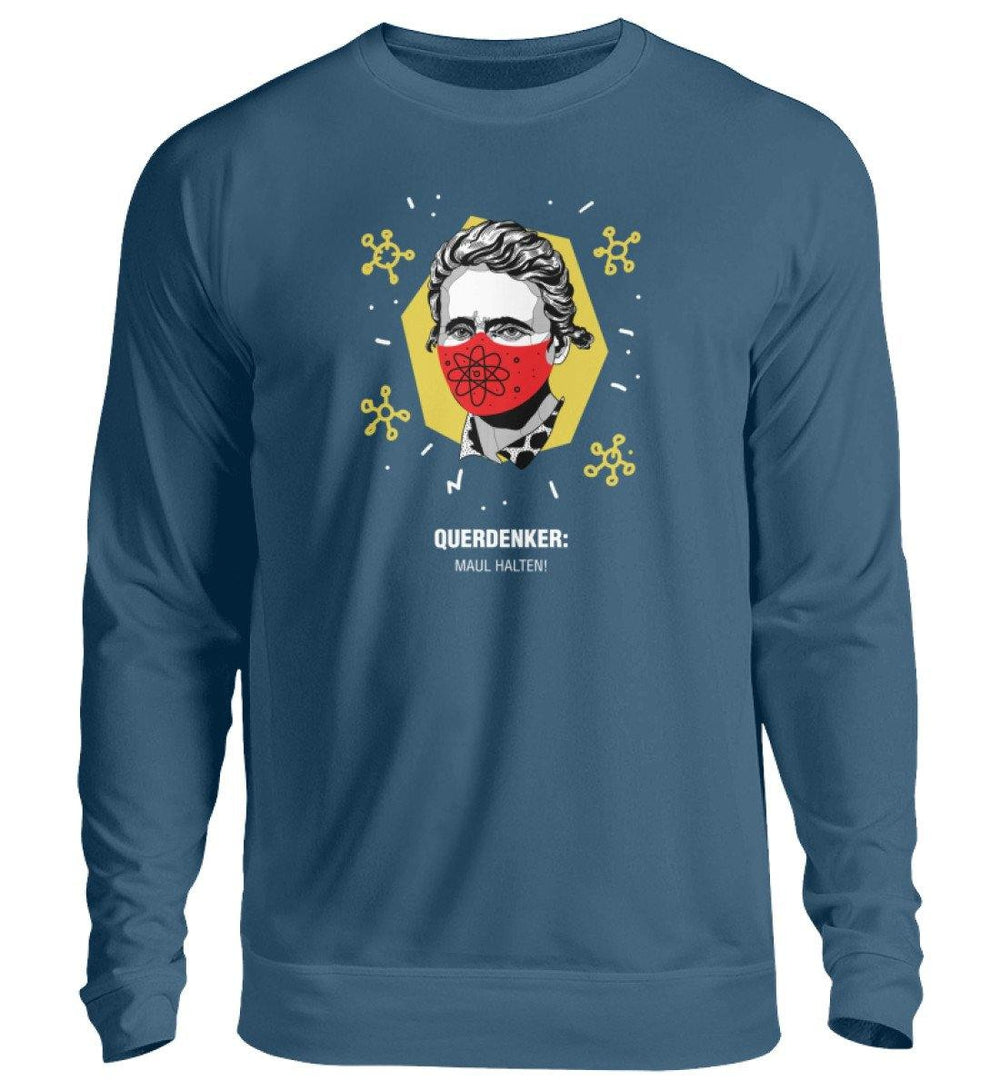 QUERDENKER: MAUL HALTEN SWEATER BUBEN • MARIE CURIE-HARLEKINSHOP