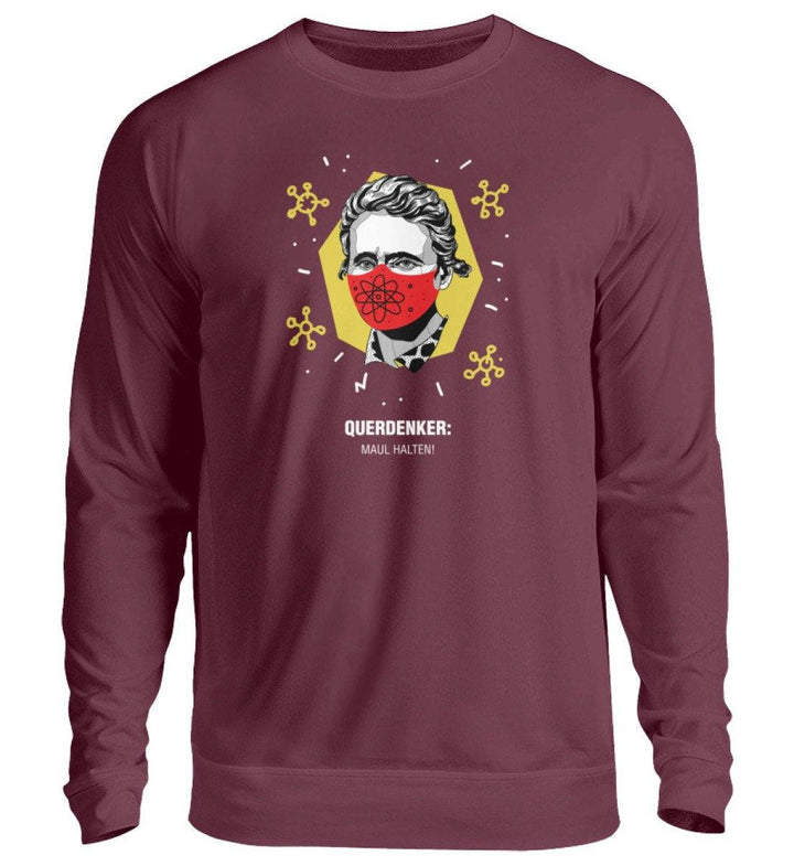 QUERDENKER: MAUL HALTEN SWEATER BUBEN • MARIE CURIE-HARLEKINSHOP