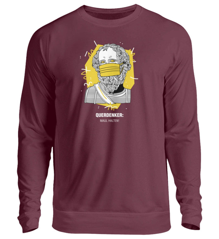QUERDENKER: MAUL HALTEN SWEATER MÄDELS • ARCHIMEDES-HARLEKINSHOP