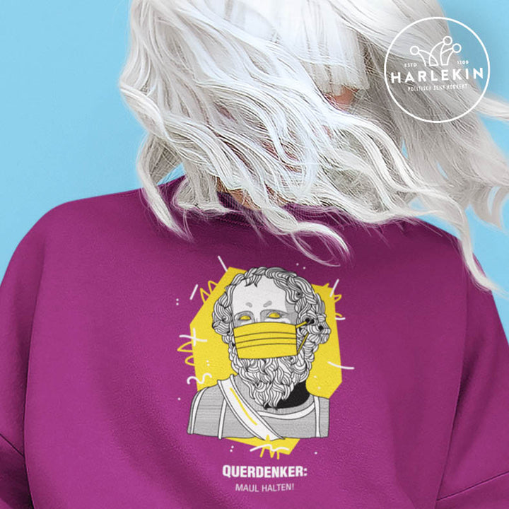 QUERDENKER: MAUL HALTEN SWEATER MÄDELS • ARCHIMEDES-HARLEKINSHOP