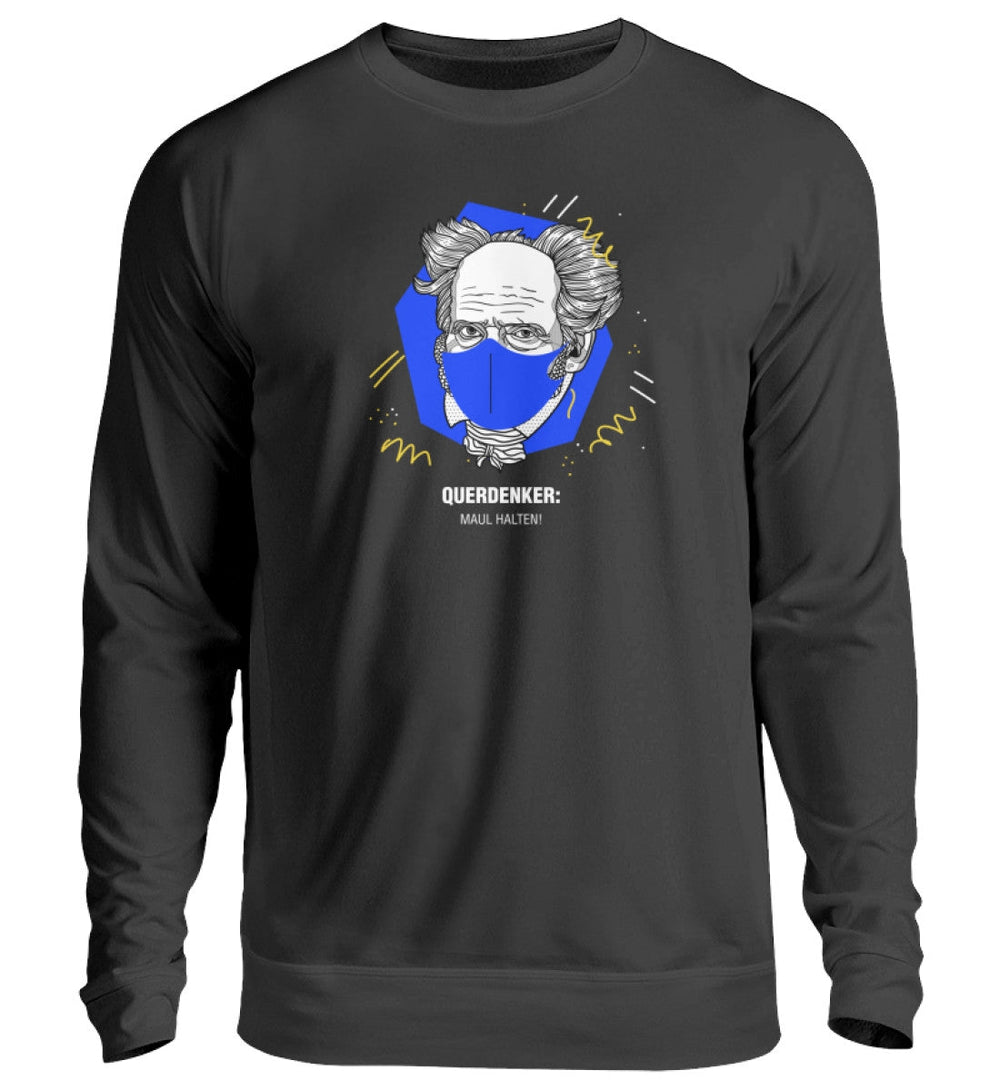 QUERDENKER: MAUL HALTEN SWEATER MÄDELS • ARTHUR SCHOPENHAUER-HARLEKINSHOP