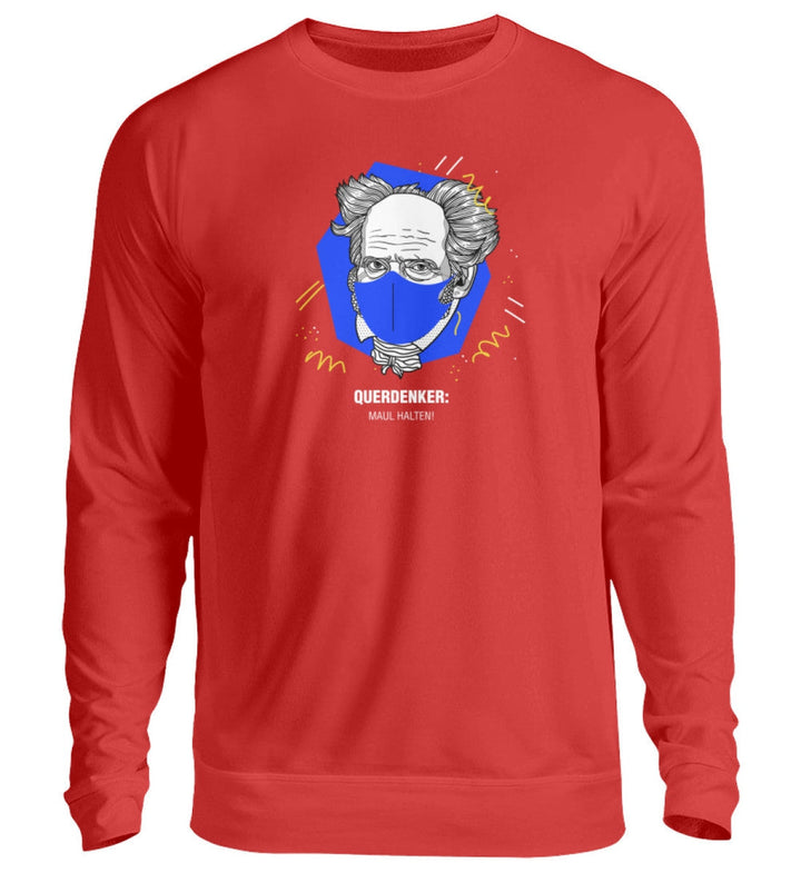 QUERDENKER: MAUL HALTEN SWEATER MÄDELS • ARTHUR SCHOPENHAUER-HARLEKINSHOP