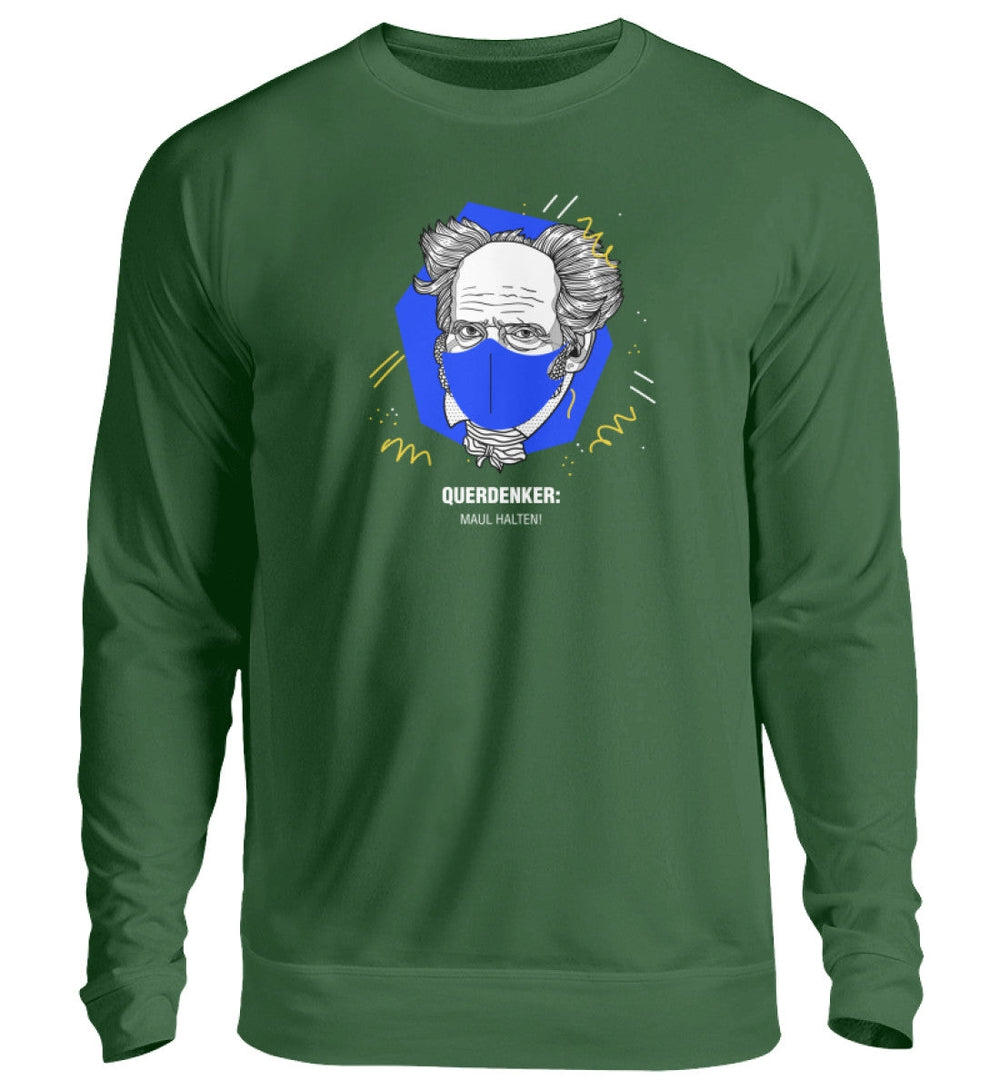 QUERDENKER: MAUL HALTEN SWEATER MÄDELS • ARTHUR SCHOPENHAUER-HARLEKINSHOP
