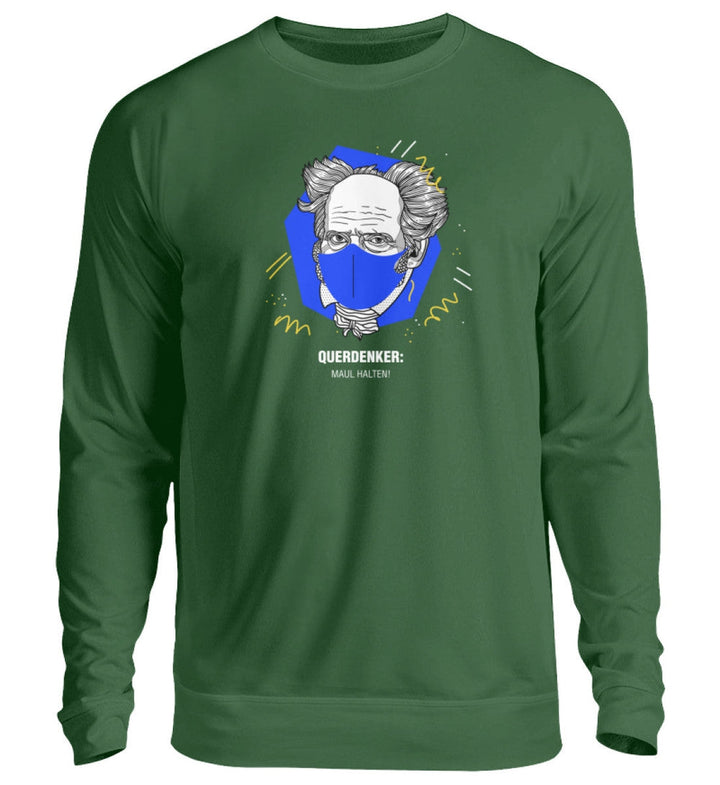 QUERDENKER: MAUL HALTEN SWEATER MÄDELS • ARTHUR SCHOPENHAUER-HARLEKINSHOP