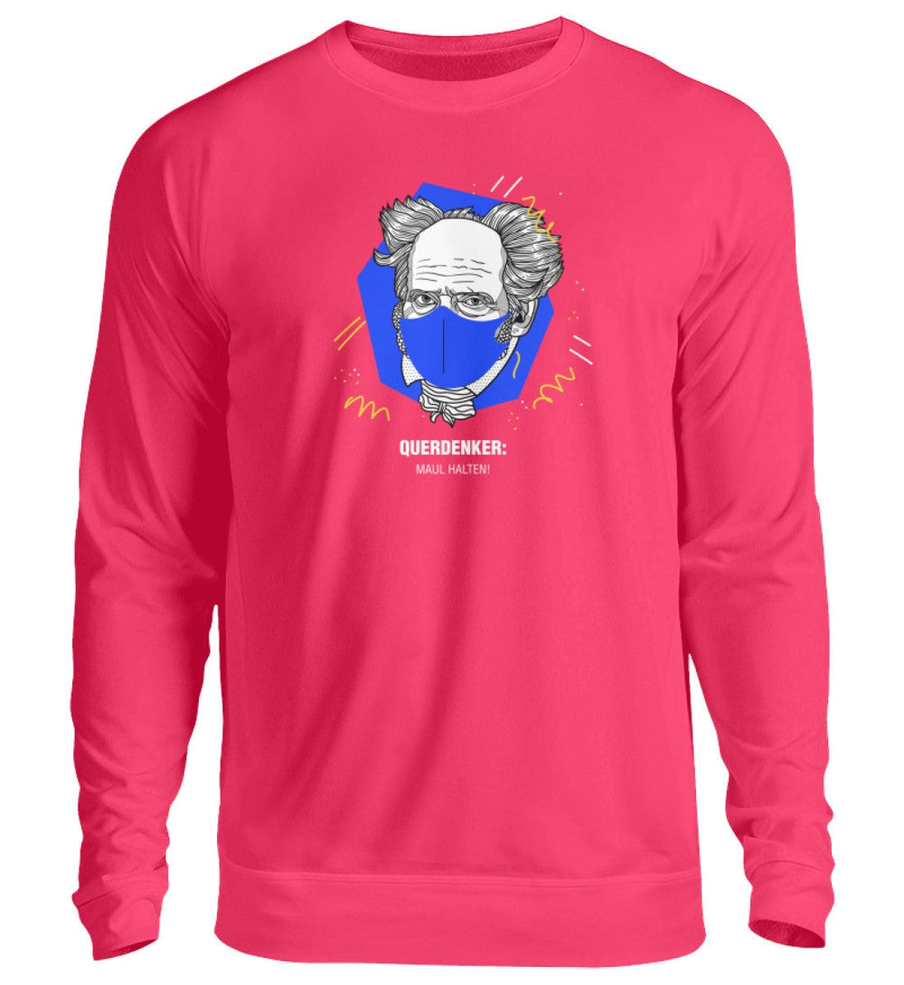 QUERDENKER: MAUL HALTEN SWEATER MÄDELS • ARTHUR SCHOPENHAUER-HARLEKINSHOP