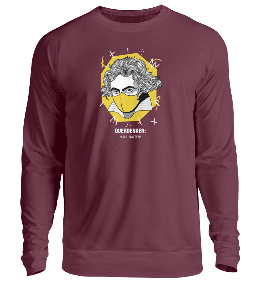 QUERDENKER: MAUL HALTEN SWEATER MÄDELS • BEETHOVEN-HARLEKINSHOP