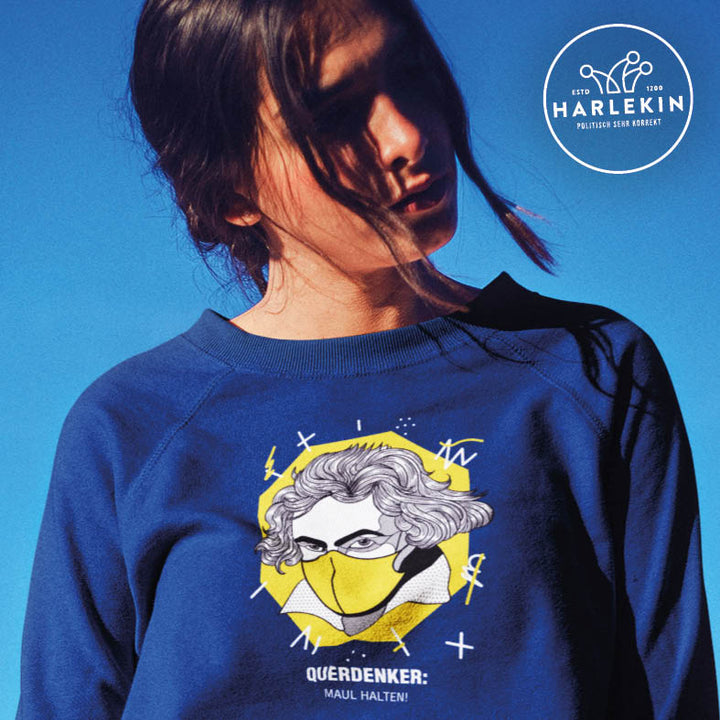 QUERDENKER: MAUL HALTEN SWEATER MÄDELS • BEETHOVEN-HARLEKINSHOP